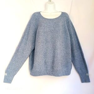 J.Crew NWT Women's Blue Crewneck Merino Wool & Alpaca Blend Sweater Sz XL